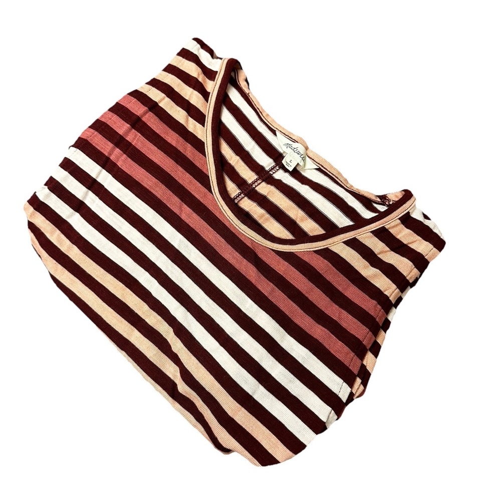 Madewell Highpoint Tank Dress Sulley Stripe Womens Size Large Summer Beach